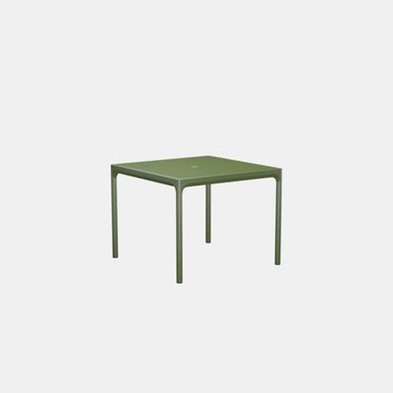 Table en aluminium FOUR 90x90cm - vert olive