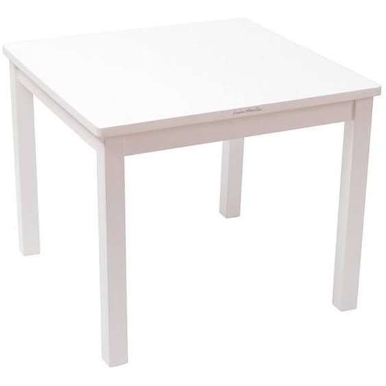 Table Enfant En Bois 4-7 Ans Blanc