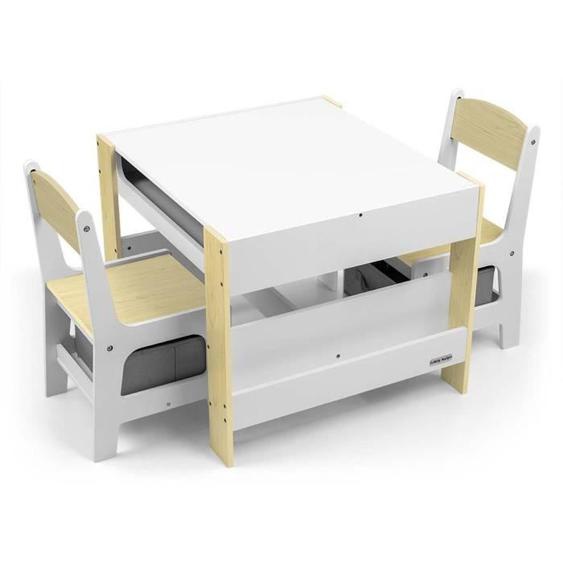 Table et chaises - MILLY MALLY - Sven Natural - Bois massif - 2 places - Bureau enfant