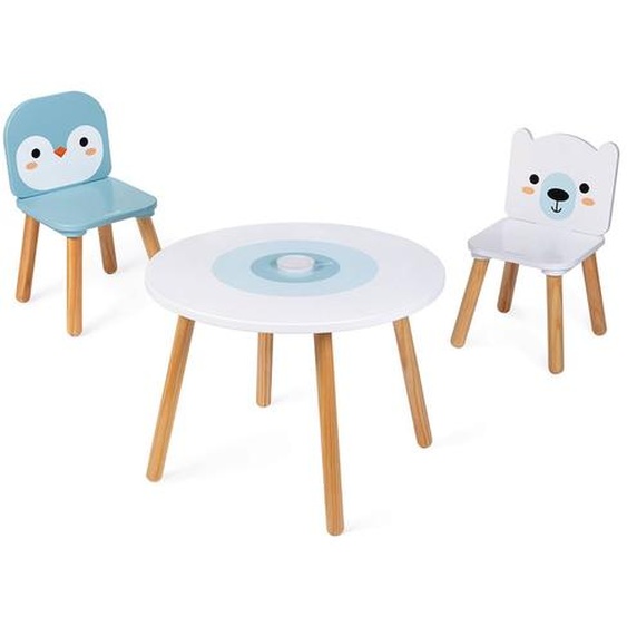 Table Et Chaises Pour Enfant Banquise Blanc / Bleu