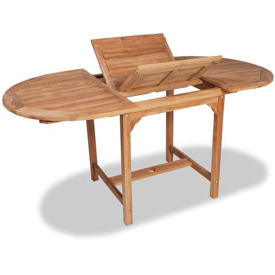 Table extensible de jardin (110-160)x80x75 cm Teck solide