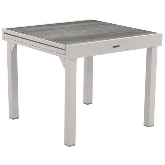 Table extensible - Hespéride - Piazza - Aluminium - Gris smoke - 8 personnes