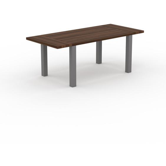 Table extensible - Noyer,, plateau de table élégant, avec deux rallonges - 200 x 75 x 90 cm, modulable