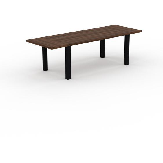 Table extensible - Noyer,, plateau de table élégant, avec deux rallonges - 260 x 75 x 90 cm, modulable
