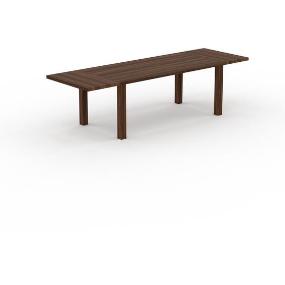 Table extensible - Noyer,, plateau de table élégant, avec deux rallonges - 280 x 75 x 90 cm, modulable