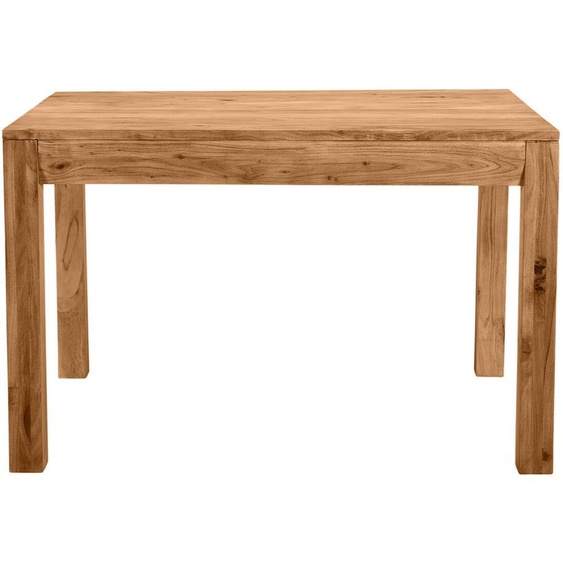 Table extensible rallonges intégrées rectangulaire en bois massif L120-210 cm BALTO