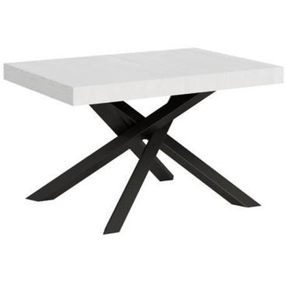 Table extensible - Volantis - 90x120/224 cm - Frêne Blanc - Anthracite