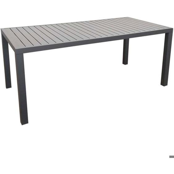 Table extérieure en aluminium plateau à lattes Alice 180 cm