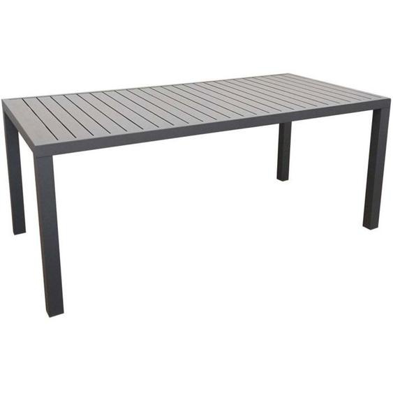 Table extérieure en aluminium plateau à lattes Alice 180 cm