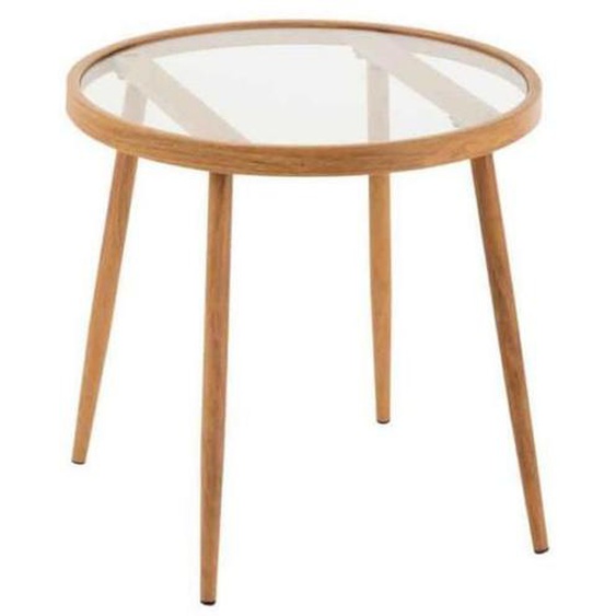 Table Gigogne - J-LINE - Modèle Fuolas - 50cm - Rond - Naturel Beige
