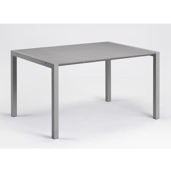 Table - GROSFILLEX - Eden 133 - Gris platinium - 133x87 - Aluminium et résine - 6P
