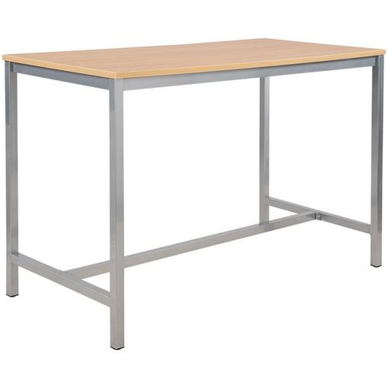 Table haute 110 cm polyvalente Budget 160 x 80 cm - Chêne pieds métal Aluminium