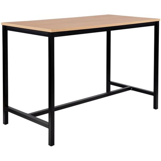 Table haute 110 cm polyvalente Budget 160 x 80 cm - Chêne pieds métal Noir