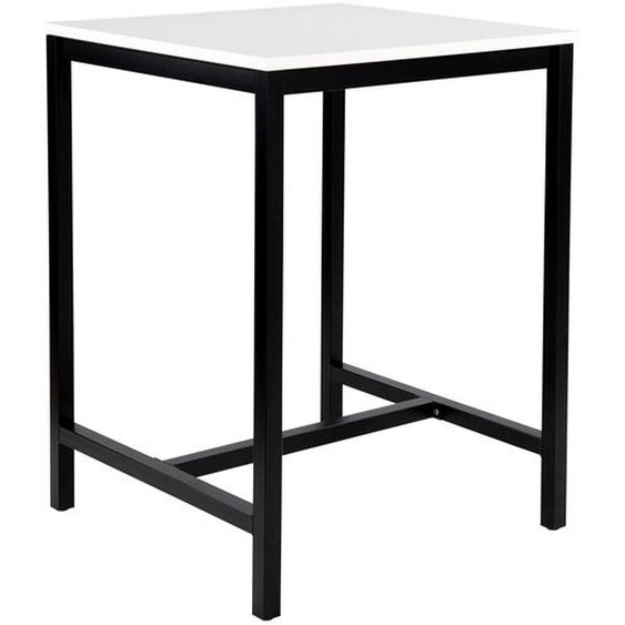 Table haute 110 cm polyvalente Budget 80 x 80 cm - Blanc pieds métal Noir