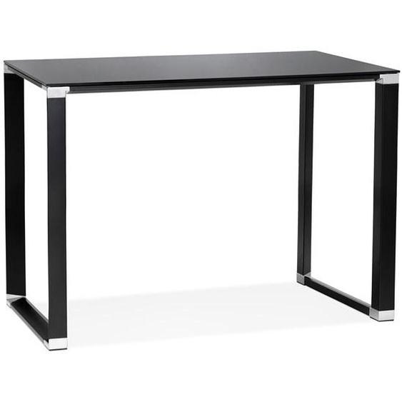 Table haute / bureau haut XLINE HIGH TABLE en verre noir - 140x70 cm