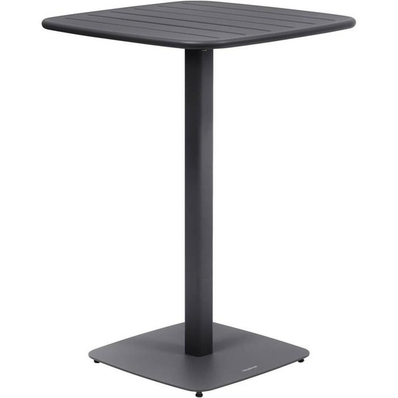 Table haute de jardin carrée ALEGORIA Graphite 2 places - Acier traité époxy, Traitement anti-rouille renforcé Hespéride