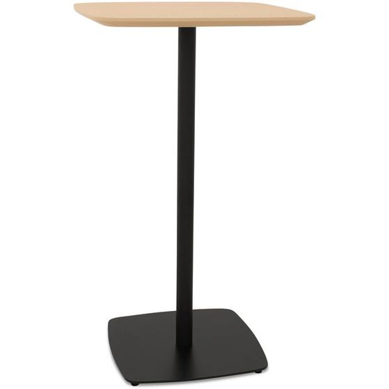 Table haute PATATI en bois finition naturelle et métal noir - 60X60 CM