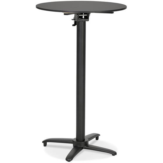 Table haute pliable PAXTON ronde noire - Ø 68 cm