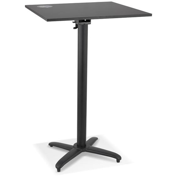 Table haute pliable PENUMBRA carrée noire - 68x68 cm