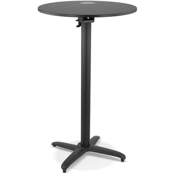 Table haute pliable PENUMBRA ronde noire - Ø 68 cm