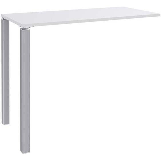 Table Lounge Module suivant L.140 x P.60 x H.105 cm - Plateau Blanc - Pieds Aluminium