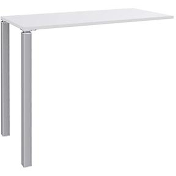 Table Lounge Module suivant L.140 x P.60 x H.105 cm - Plateau Blanc - Pieds Aluminium