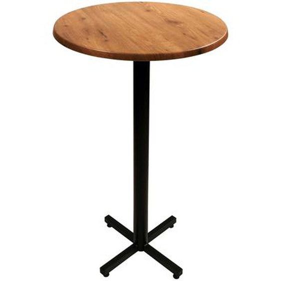 Table mange-debout Coffee ronde Ø.70 x H.115 cm - Plateau Colorado – Pied central Noir