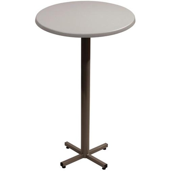 Table mange-debout Coffee ronde Ø.70 x H.115 cm - Plateau Gris – Pied central Aluminium