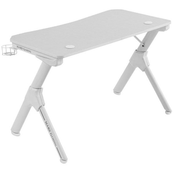 Table Mars Gaming MGD CARBON FIBER blanc