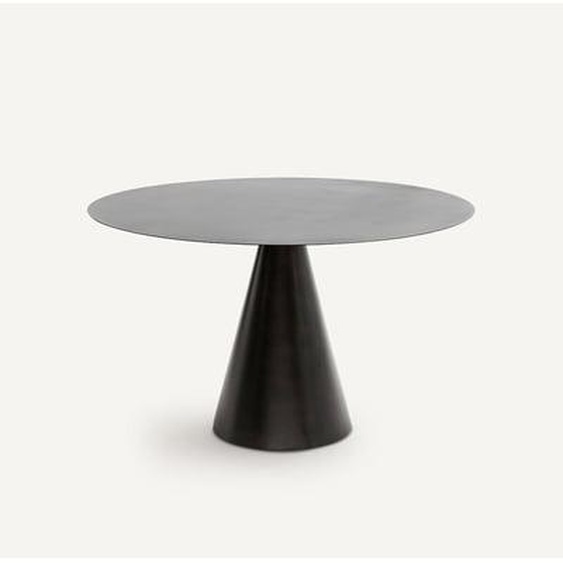 Table métal acier effet usé Ø120 cm, Mayra