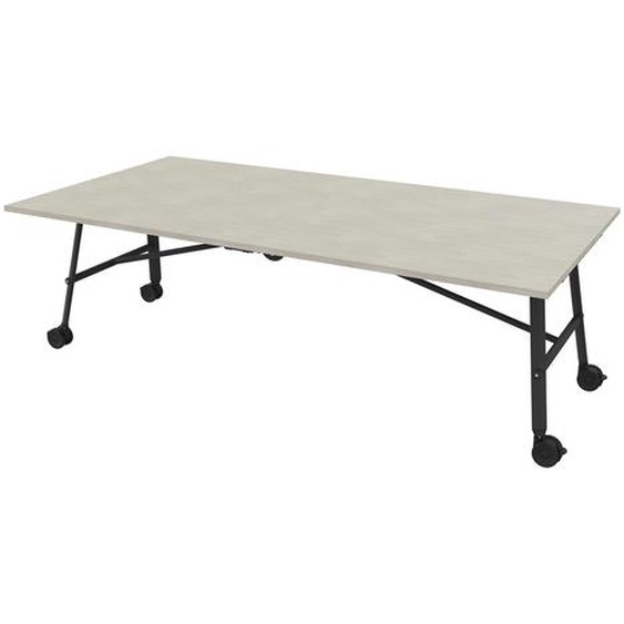 Table mobile plateau rabattable Serenity 240 x 120 cm Béton – Pied Noir