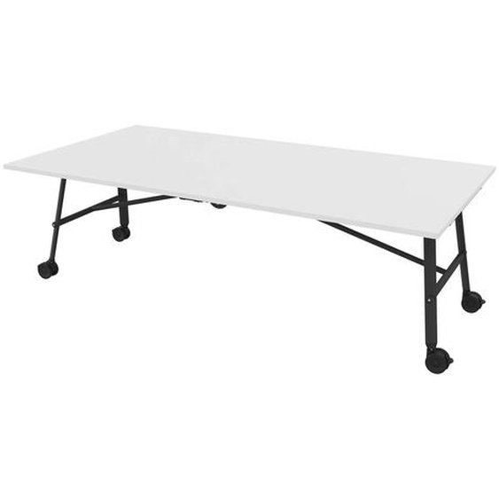 Table mobile plateau rabattable Serenity 240 x 120 cm Blanc – Pied Noir