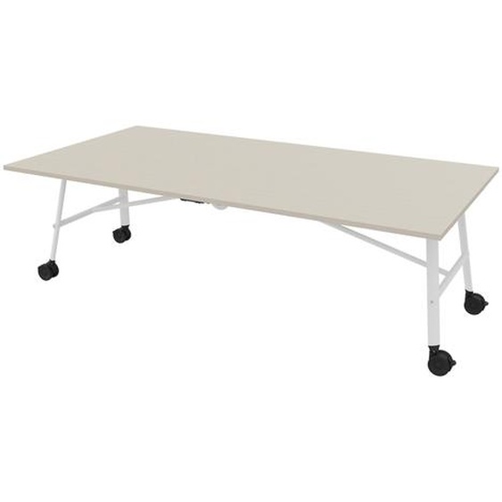 Table mobile plateau rabattable Serenity 240 x 120 cm Orme Blanchi – Pied Blanc