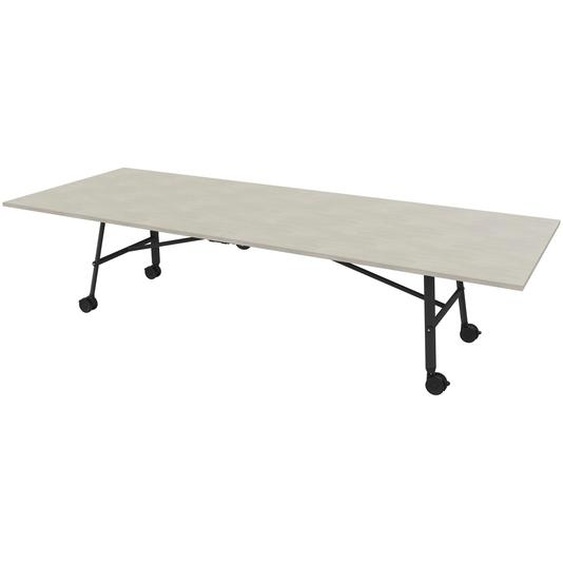 Table mobile plateau rabattable Serenity 320 x 120 cm Béton – Pied Noir