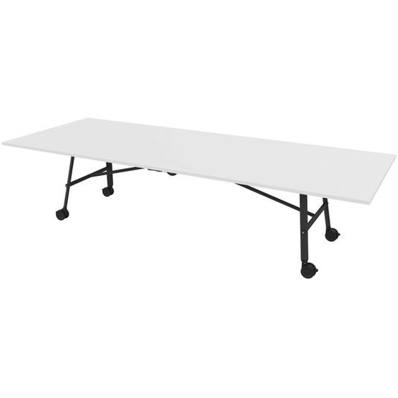 Table mobile plateau rabattable Serenity 320 x 120 cm Blanc – Pied Noir