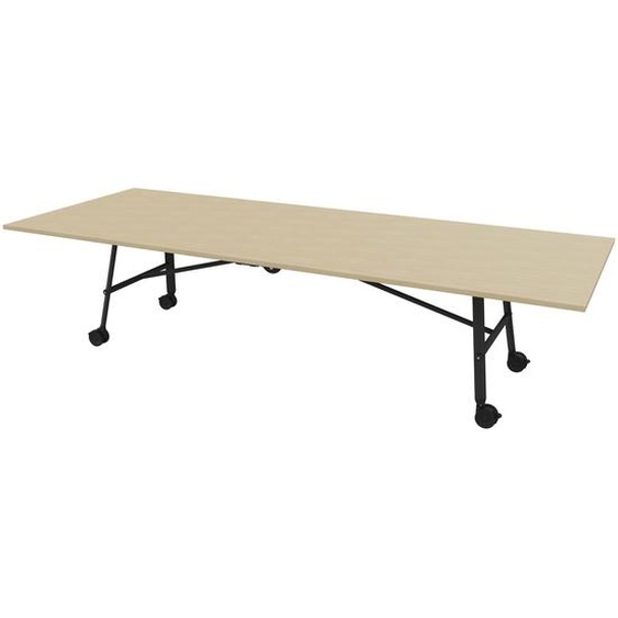 Table mobile plateau rabattable Serenity 320 x 120 cm Chêne – Pied Noir