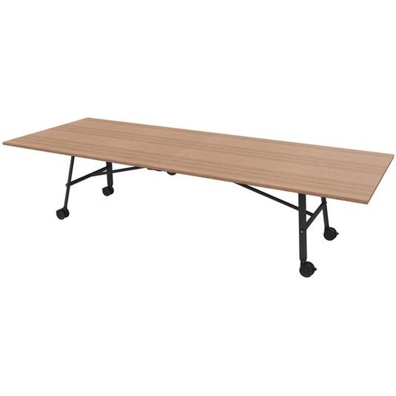 Table mobile plateau rabattable Serenity 320 x 120 cm Noyer – Pied Noir