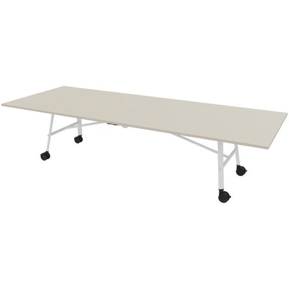 Table mobile plateau rabattable Serenity 320 x 120 cm Orme Blanchi – Pied Blanc