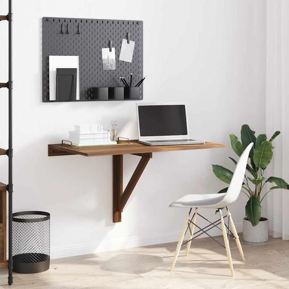 Table murale pliable Chêne marron 100x60x56cm Bois dingénierie