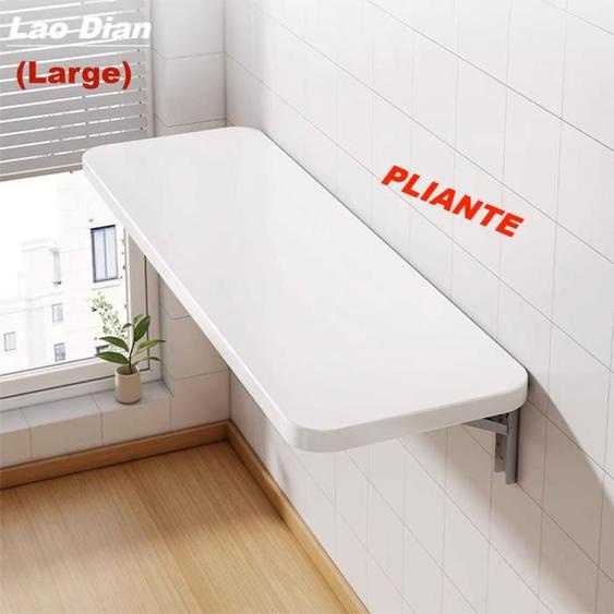 Table murale pliable Lao Dian - Style large - Blanc - 80*60*1.6cm - MDF - 8kg