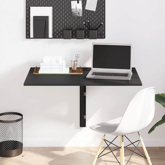 Table murale pliable Noir 100x60x56 cm Bois dingénierie