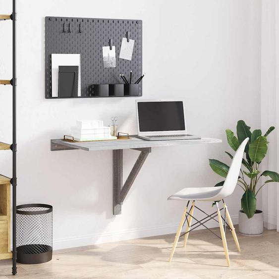 Table murale pliable Sonoma gris 100x60x56 cm Bois dingénierie
