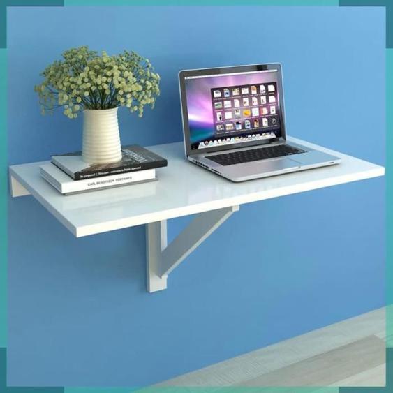 Table murale rabattable Blanc 100x60 cm-FHE243054