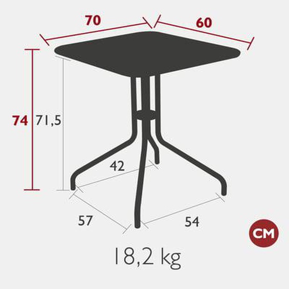 Table Pétale - 60 x 70 cm