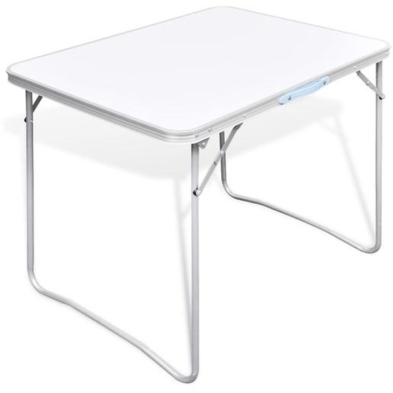 Table pliable de camping avec cadre métallique 80x60 cm