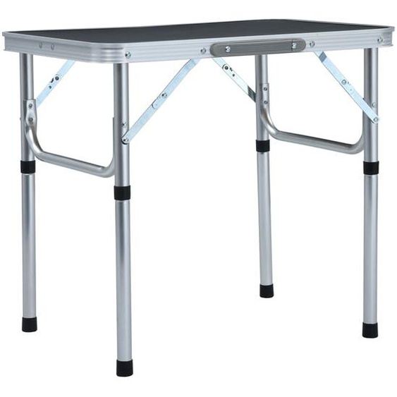 Table pliable de camping Gris Aluminium 60x45 cm
