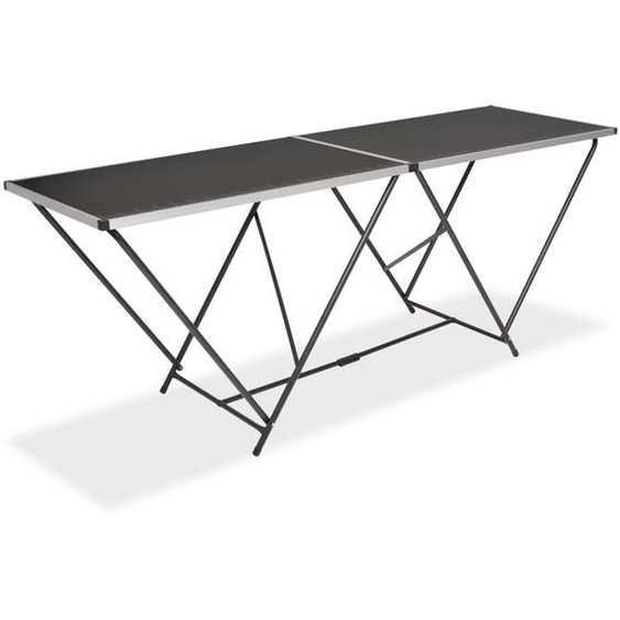Table pliable de collage MDF et aluminium 200 x 60 x 78 cm