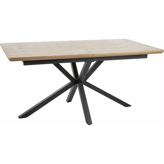 Table pliante LOGAN 160(200)x90 chêne/noir mat