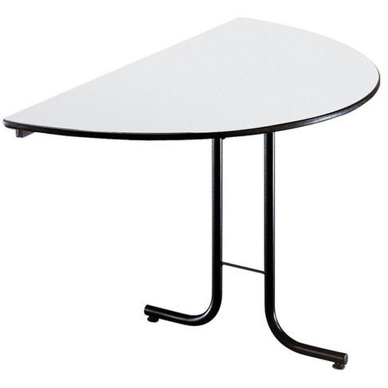 Table pliante modulaire 1/2 Rond - L.140 cm - Plateau Gris - Pieds Noirs