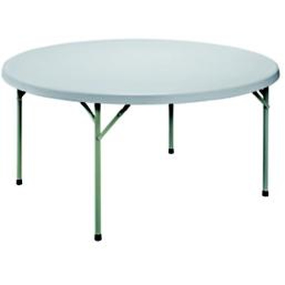 Table pliante polyéthylène ronde Ø.150 cm - Gris